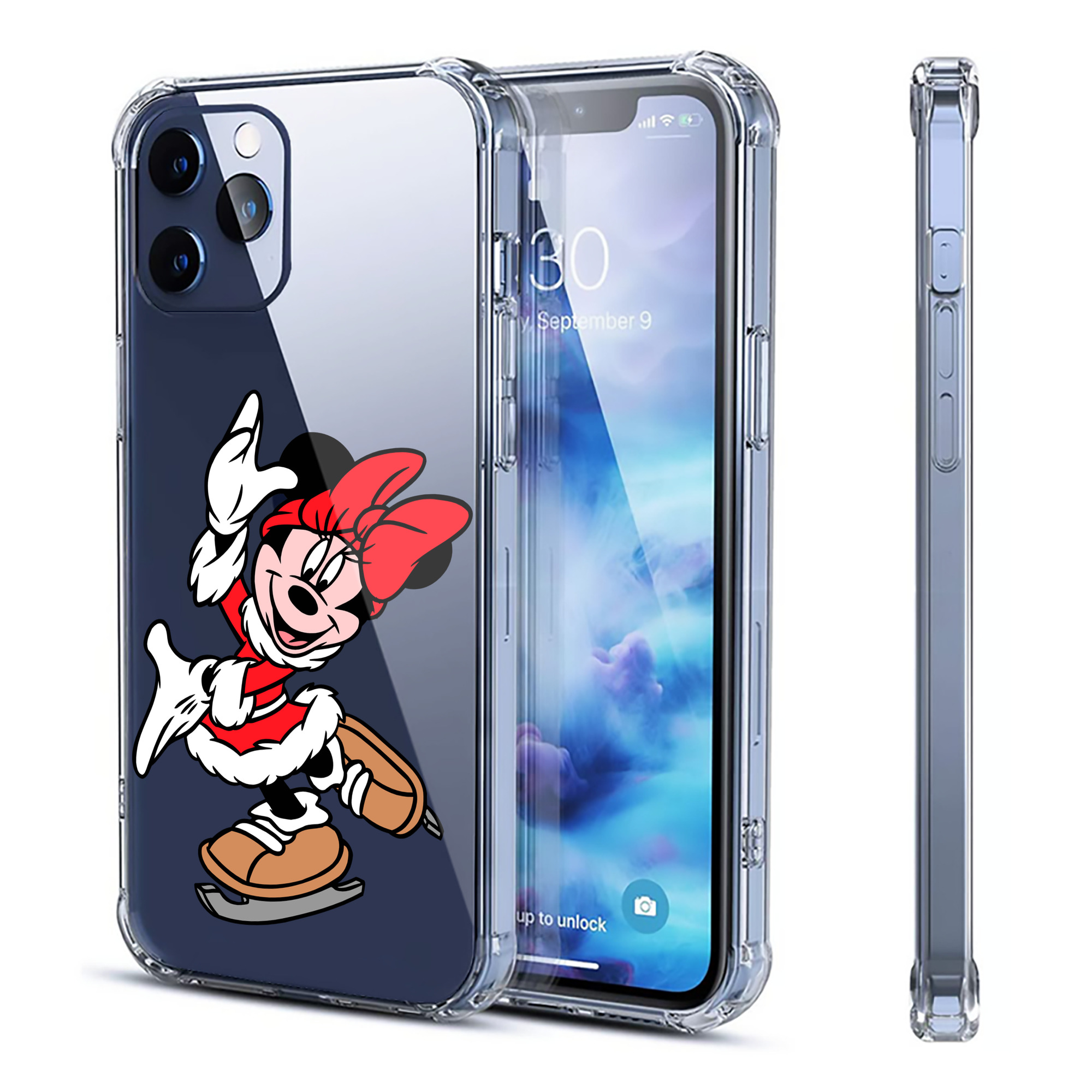 （画像用） ミッキーマウス Mickey Mouse 【iPhone 12シリーズ対応】透明スマホケース（クリアソフトケース）